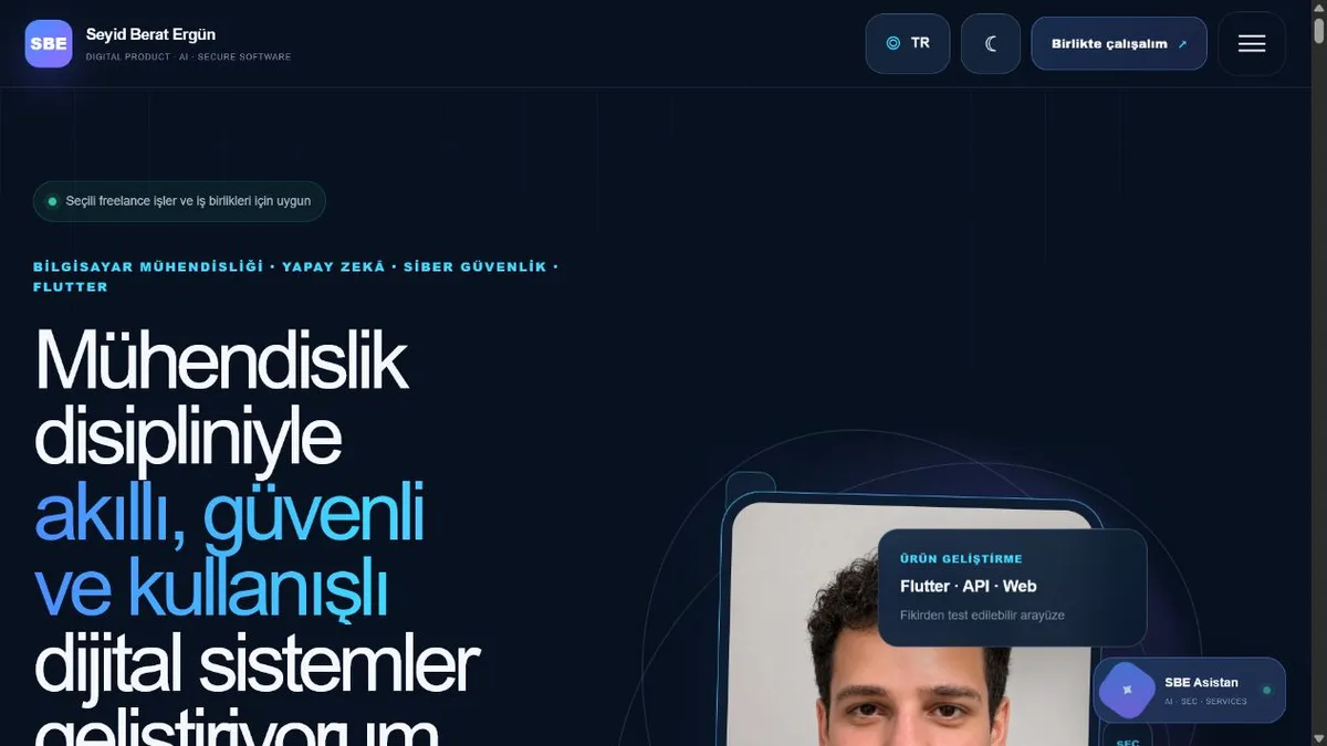 SBE Dijital Portfolyo canlı arayüz görüntüsü